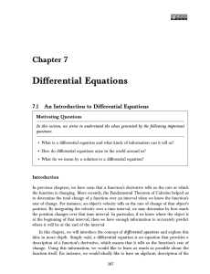 Dierential Equations