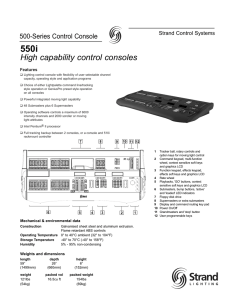 550i Console with 1500/500 channels