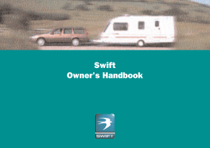 Swift Owner`s Handbook - The Bessacarr Owners Club