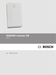 RADION receiver SD - Bosch Security Systems