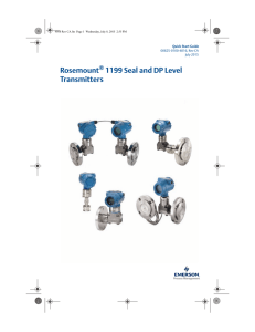 Quick Start Guide: Rosemount® 1199 Seal and DP Level Transmitters