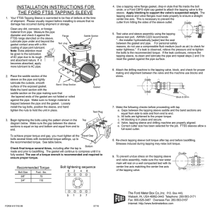 installation instructions for the ford ftss tapping sleeve