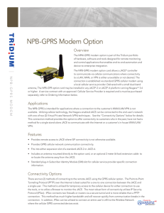 NPB-GPRS Modem Option