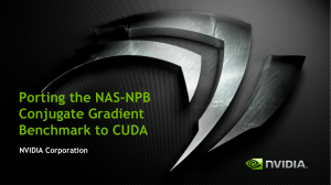 Porting the NAS-NPB Conjugate Gradient Benchmark