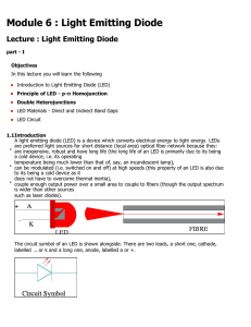 Module 6 : Light Emitting Diode