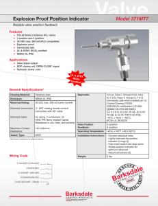 Explosion Proof Position Indicator Model 371MT7