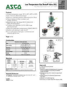 Low Temperature Gas Shutoff Valve (DC)