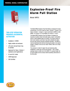 Explosion-Proof Fire Alarm Pull Station