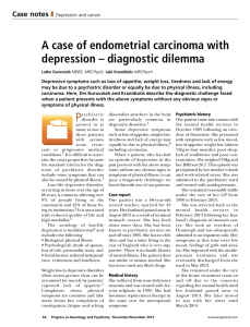 A case of endometrial carcinoma with depression diagnostic dilemma