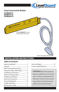 Installation instructions for LevelGuard sump pump switch