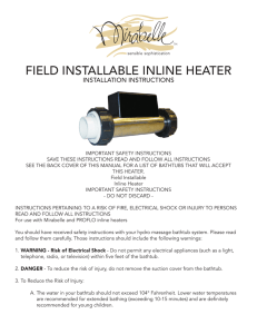 FIELD INSTALLABLE INLINE HEATER