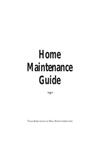 Home Maintenance Guide - Star Inspection Services