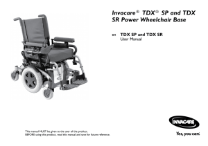 TDX SP/SR Base Owner`s Manual