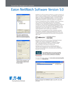 Eaton NetWatch Product Focus