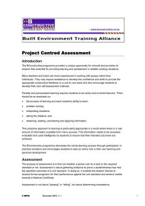 Project Centred Assessment