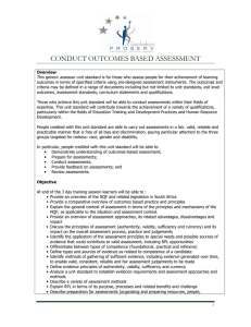 conduct outcomes based assessment
