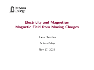 Lecture 17: Magnetic field from moving charges