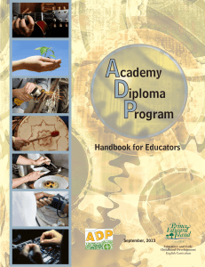 Academy Diploma Program Handbook for Educators