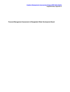 Financial Management Assessment of Bangladesh Water