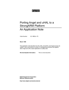 Porting Angel and uHAL to a StrongARM Platform An