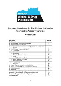 Report on data to inform the City of Edinburgh Licensing Board`s