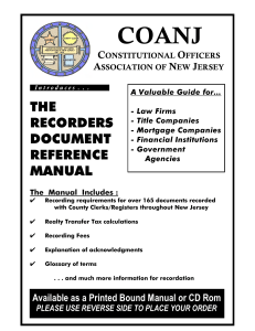 the recorders document reference manual