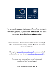 Isis Insights 76 - Oxford University Innovation