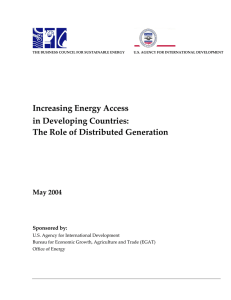 Increasing Energy Access in Developing Countries: The