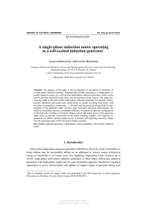 A single-phase induction motor operating as a self