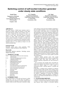 Switching control of self-excited induction generator under steady