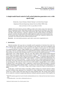 A simple model based control of self excited induction generators