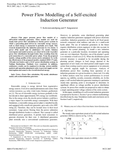 Power Flow Modelling of a Self-excited Induction Generator