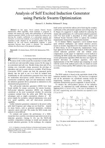 Analysis of Self Excited Induction Generator using Particle Swarm