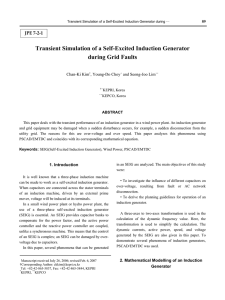 Transient Simulation of a Self-Excited Induction Generator during