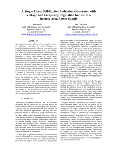 A Single Phase Self-Excited Induction Generator with