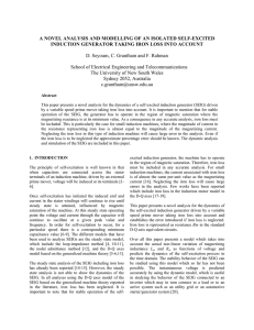 A NOVEL ANALYSIS AND MODELLING OF AN ISOLATED SELF