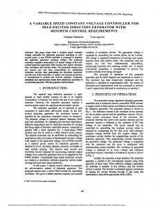 A variable speed constant voltage controller for self