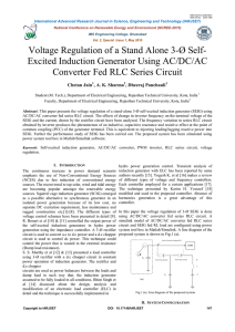 Voltage Regulation of a Stand Alone 3-Ø Self