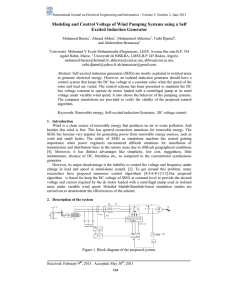 Modeling and Control Voltage of Wind Pumping Systems using a