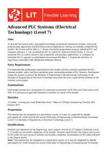 Advanced PLC Systems (Electrical Technology) (Level 7)