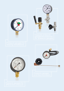 Mechanical pressure measuring instruments (pressure gauges)