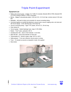 Triple Point Experiment