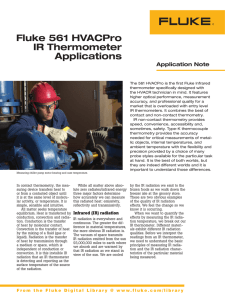 Fluke 561 HVACPro IR Thermometer Applications