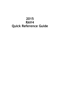 2015 RAV4 Quick Reference Guide