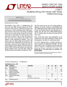 DC1036 - LT3477EFE Evaluation Kit Quick Start Guide