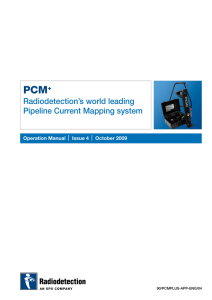 Radiodetection`s world leading Pipeline Current Mapping system