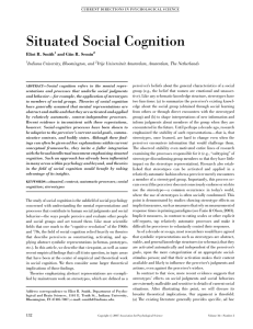 Situated Social Cognition - Indiana University Bloomington