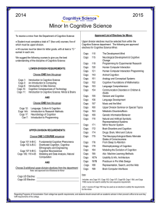 Minor - UCSD Cognitive Science