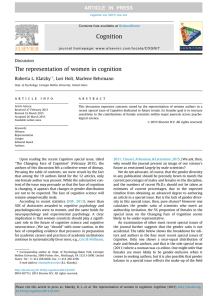 The representation of women in cognition - Psychology