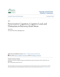 Perseverative Cognition, Cognitive Load, and Distraction in